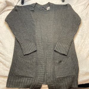 Pink Rose Gray Cardigan Size Medium